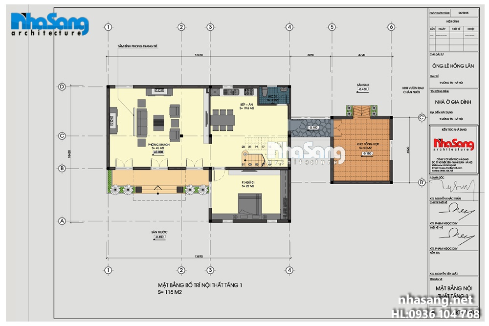 mẫu thiết kế nhà biệt thự vườn 2 tầng hình chữ l